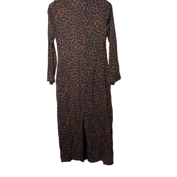 NWT Mara Hoffman Naliyah Maxi Brown Leopard Dress sz 2 - Picture 7 of 9